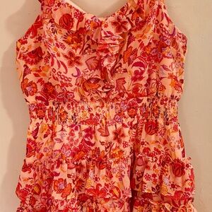 Boho Floral Ruffle Dress – Size 2XL – Made in India